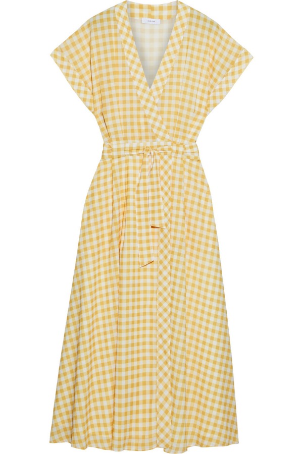 Gingham wrap dress, £165 Iris & Ink at theoutnet.com