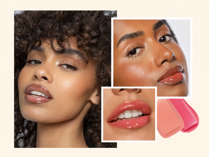 Models wearing lip gloss