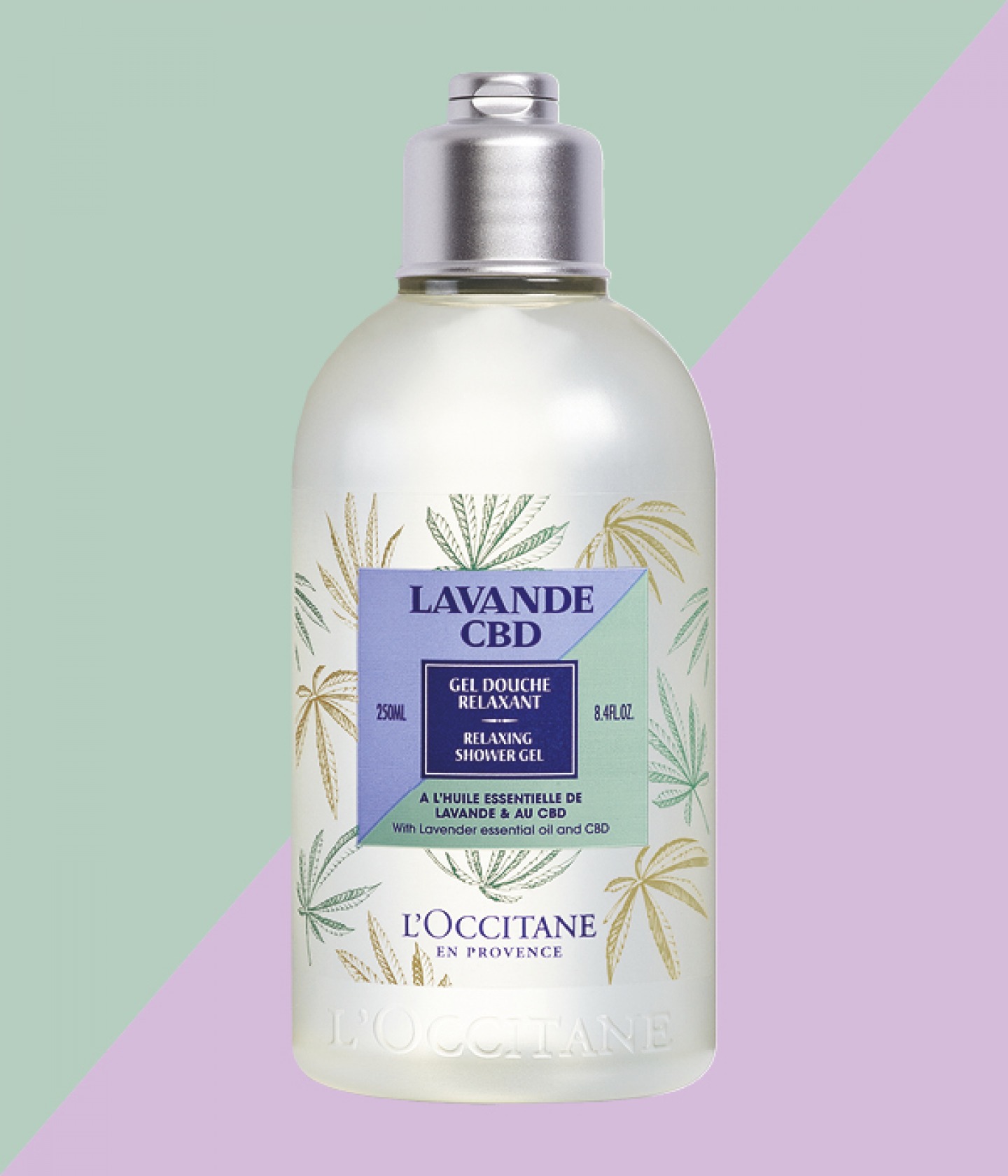 L’Occitane’s new Relaxing Shower Gel Mindful Extract CBD Oil,