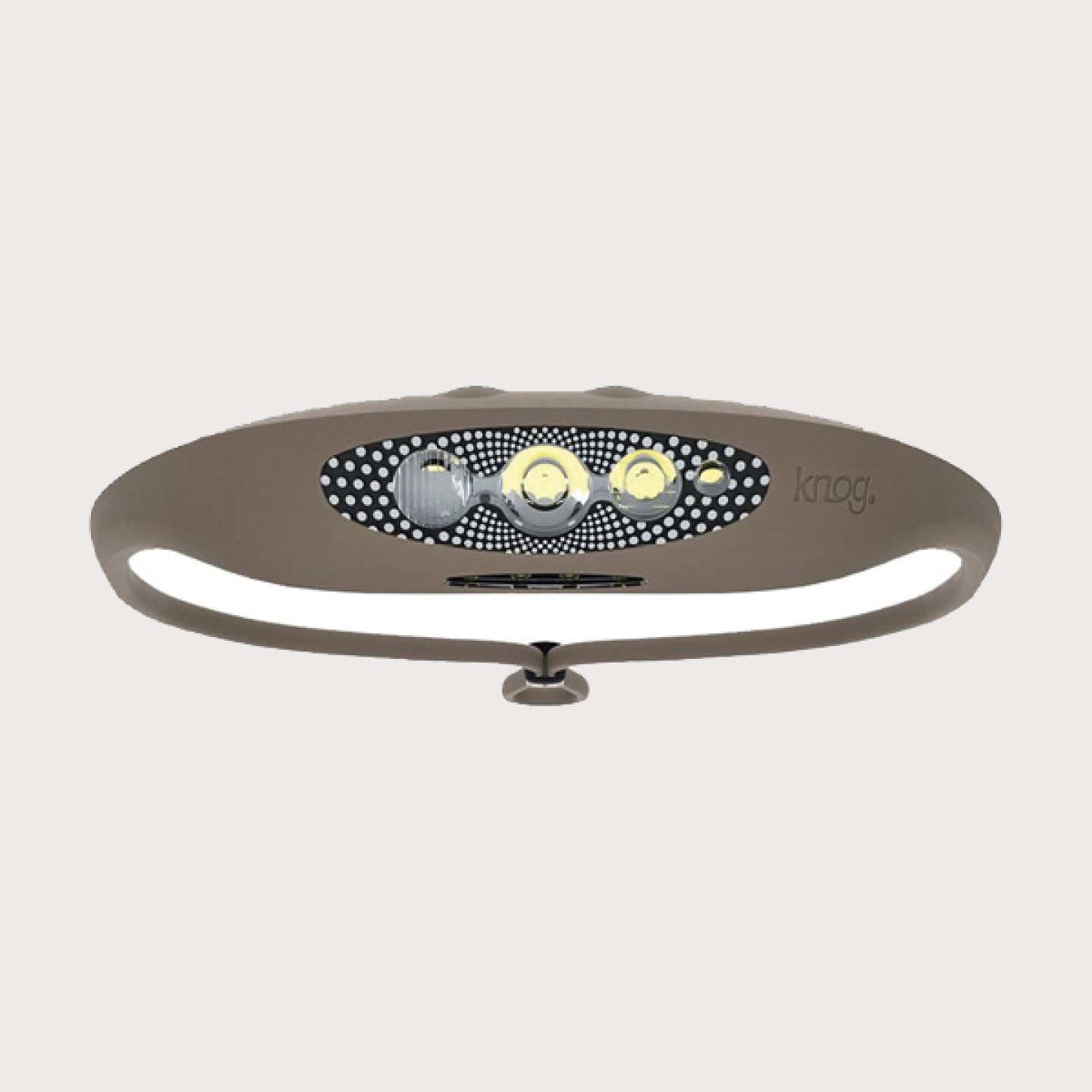 LED silicone running headlamp in putty grey