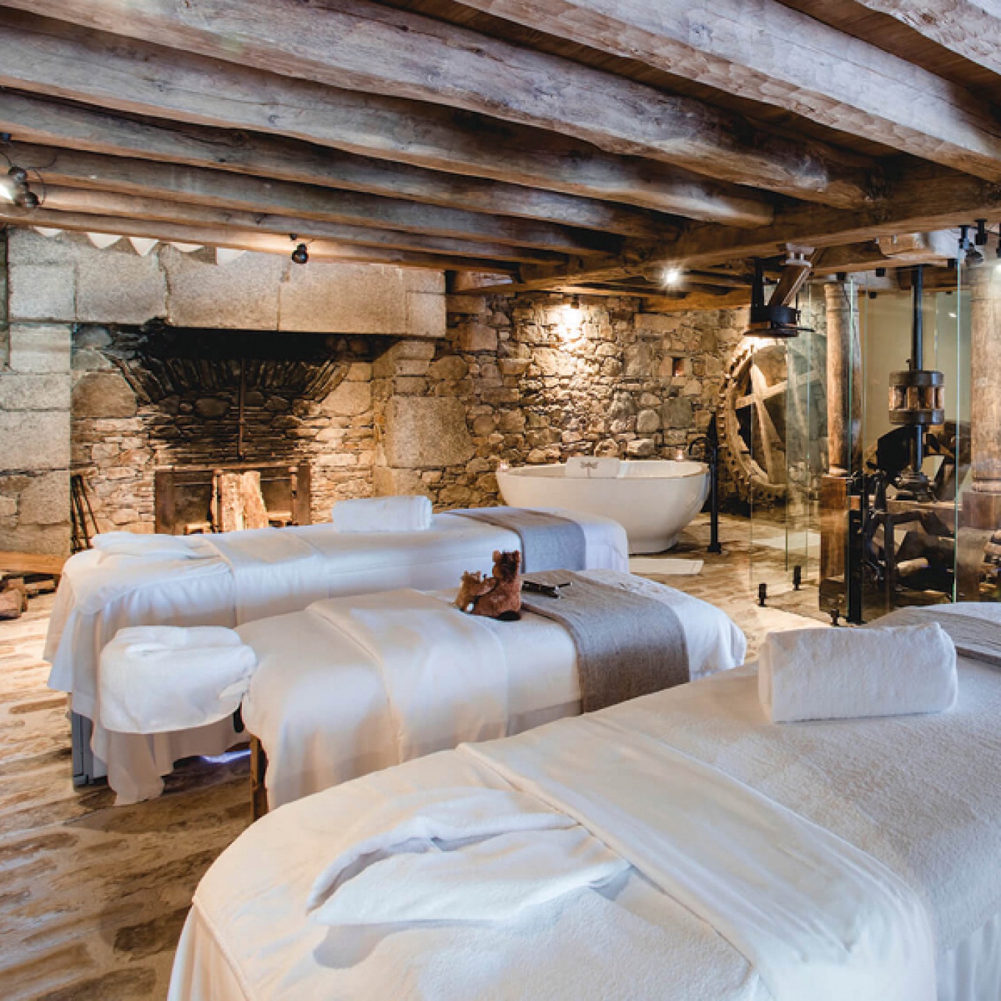 Rustic Spa treatment area