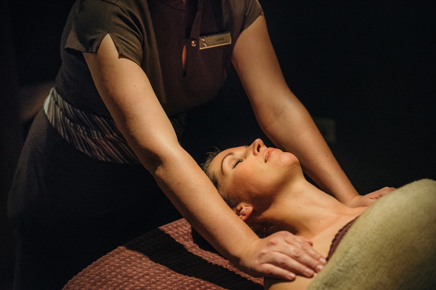 Woman receiving a spa treatment