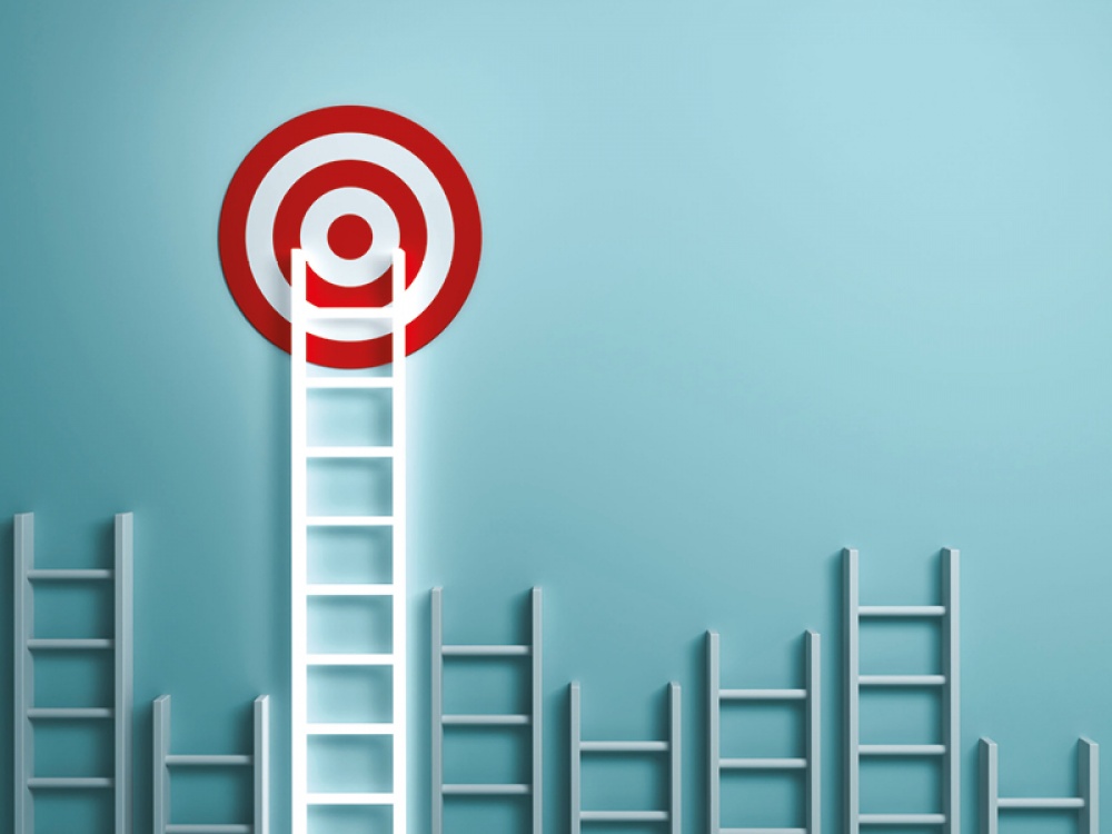 ladder and bullseye graphic