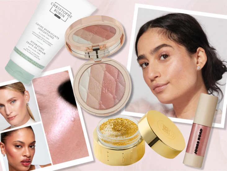 collage of beauty products