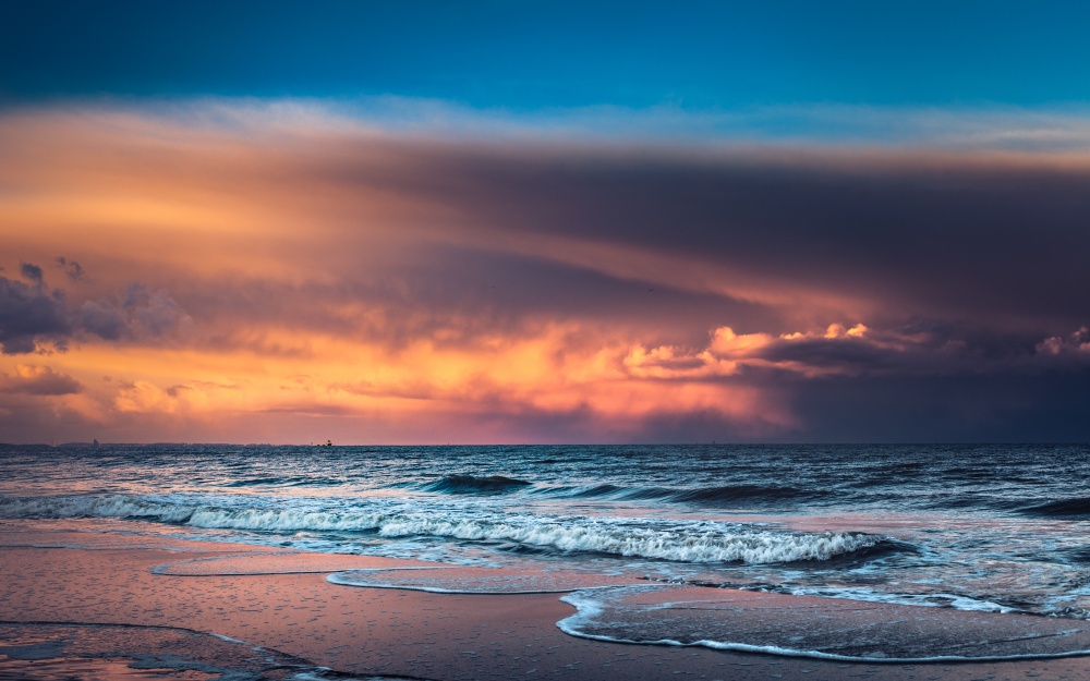 sunset over the sea