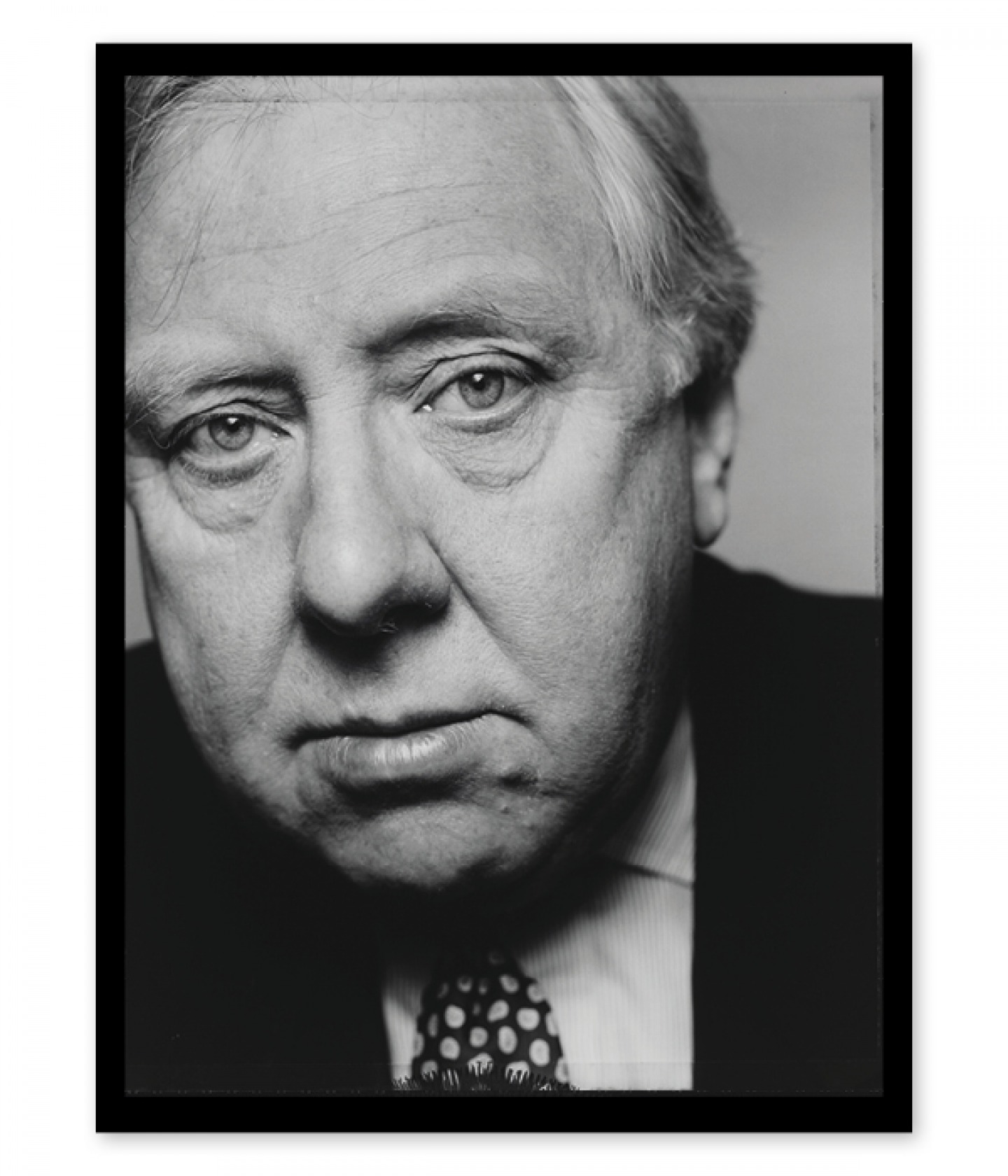 Black and white photograph of Roy Hattersley