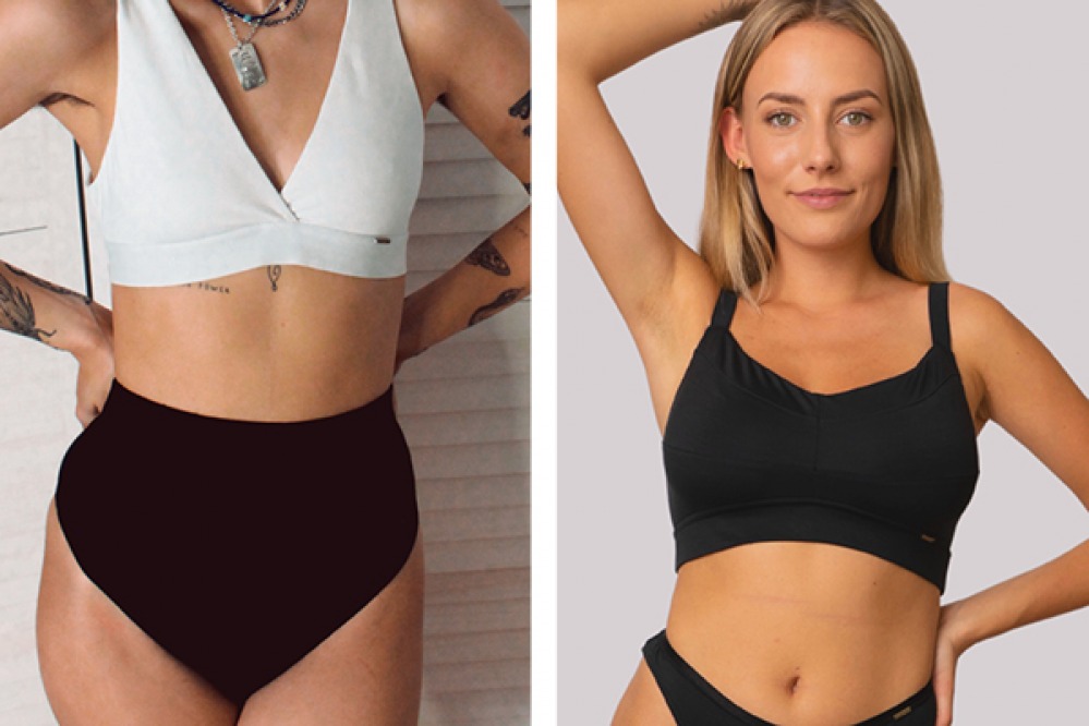 close up of models wearing underwear