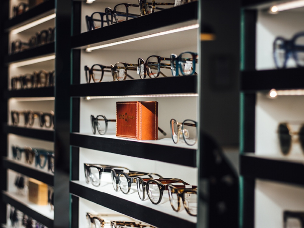 row of glasses