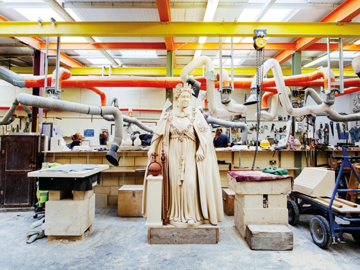 statue made from white stone