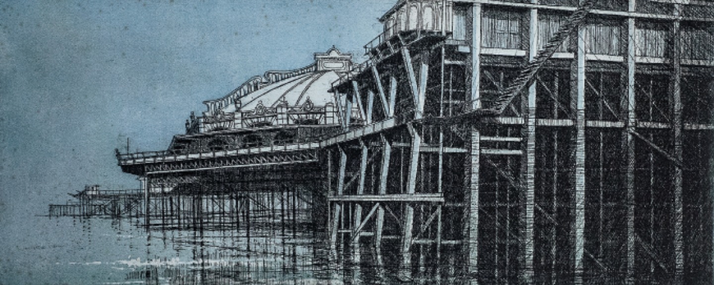 Pier colour etching