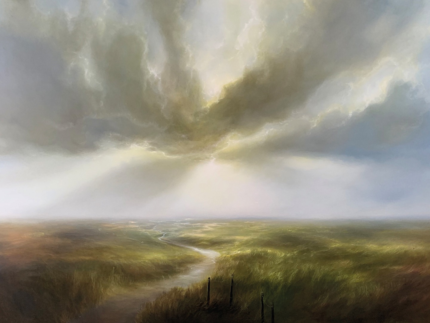 Painting by Clare Haley, titled: Skylight