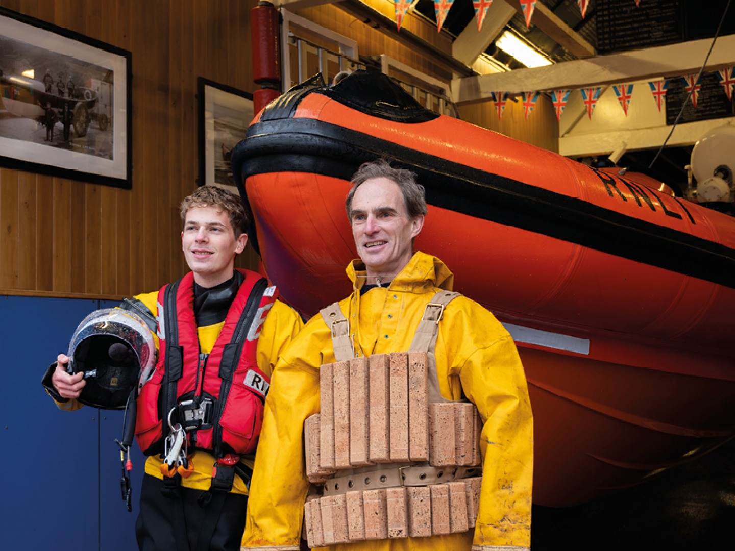 Alex Harrison-Gaze and father Colin Harrison © James Stoker_RNLI