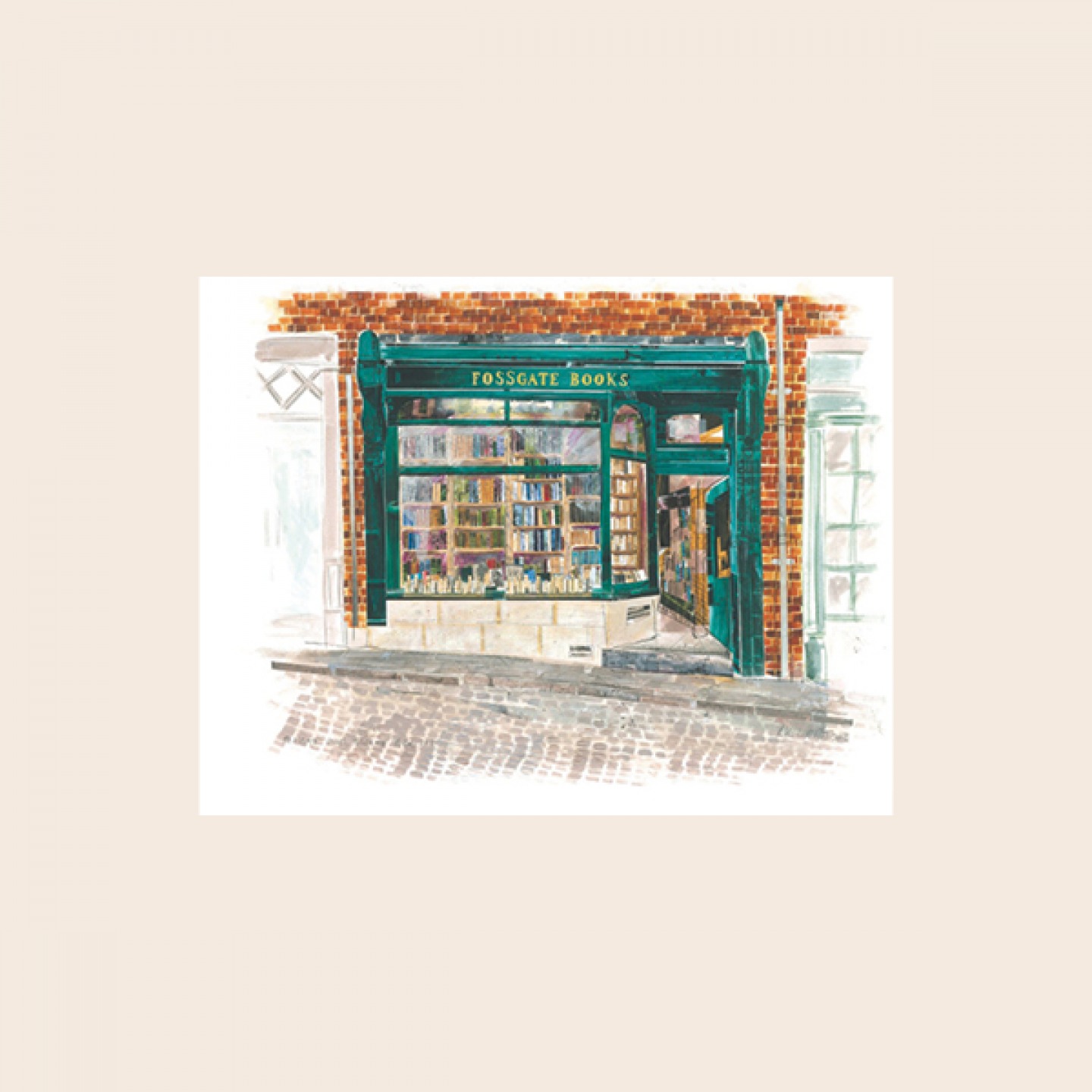 Fossgate Bookshop, York limited edition signed print