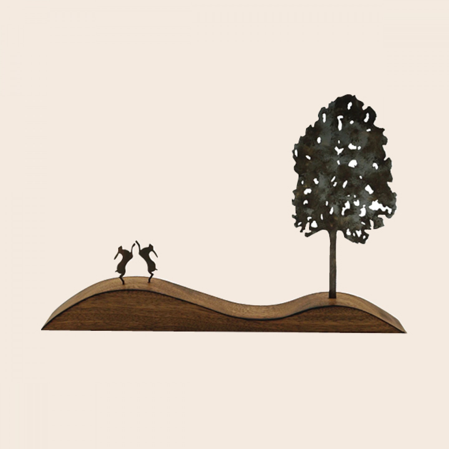 Landscape with Hares sculpture