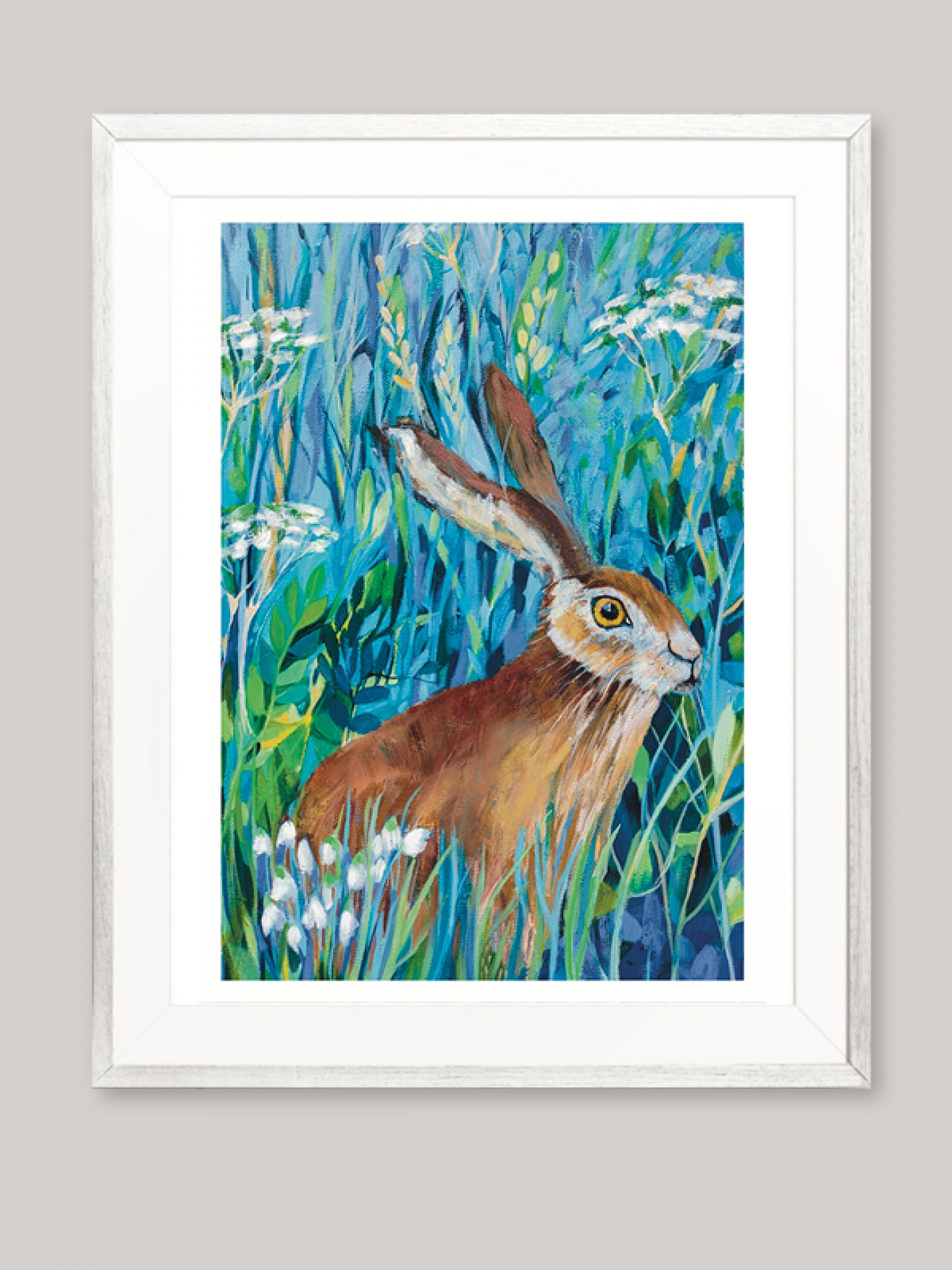 Hare in long grass