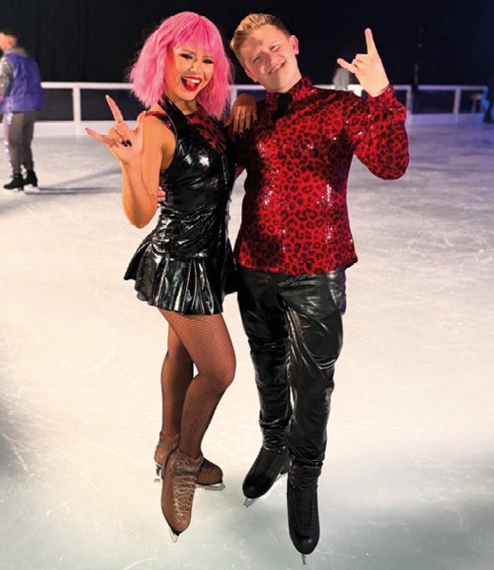 Molly and Coronation Street star Sam Aston on the ice for Dancing On Ice