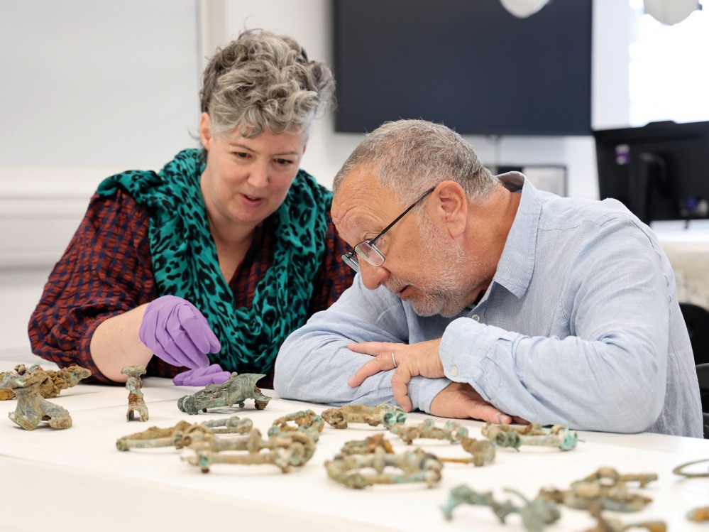 Dr Sophia Adams, Curator, The British Museum and Dr Keith Emerick, Inspector of Ancient Monuments, Historic England (c) Durham University
