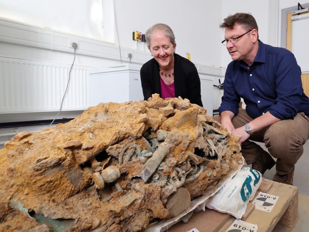 Dr Emily Williams and Professor Tom Moore, of the Department of Archaeology, Durham University (c) Durham University