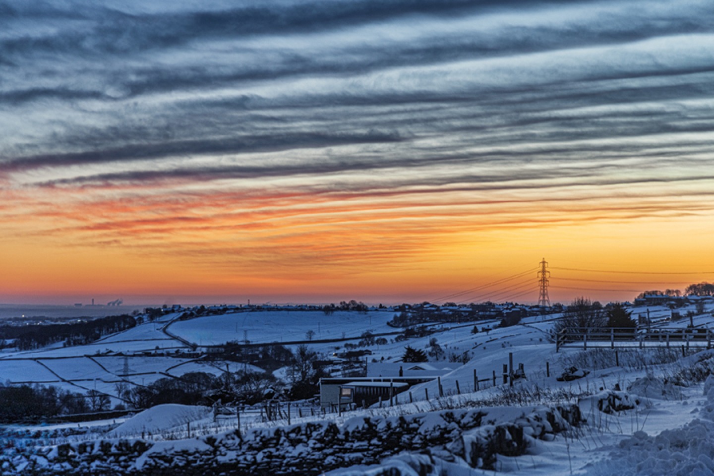 The view from Low Lane across Bradford