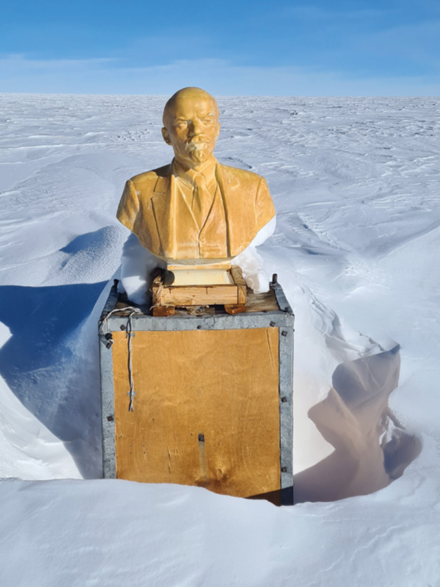 © Chris Brown, Bust of Lenin at Antarctic Pole of Inaccessibility