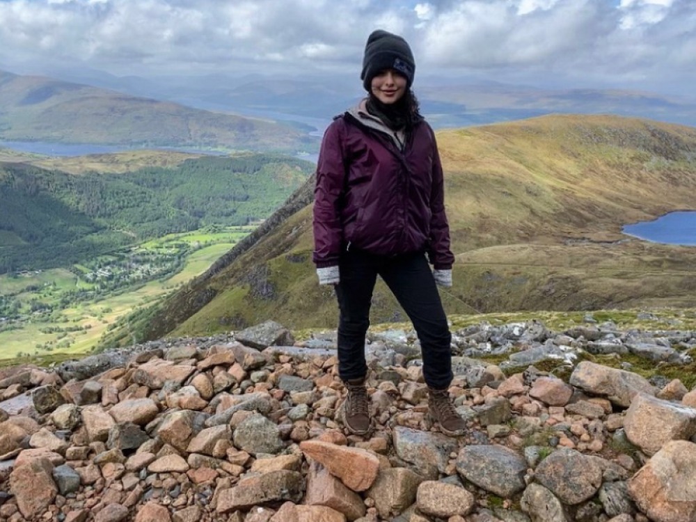 Paige out hiking