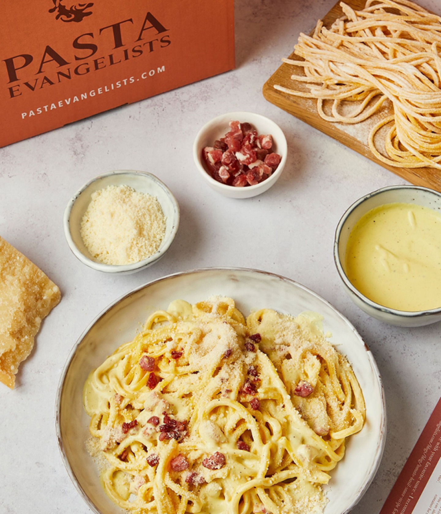bowl of carbonara pasta