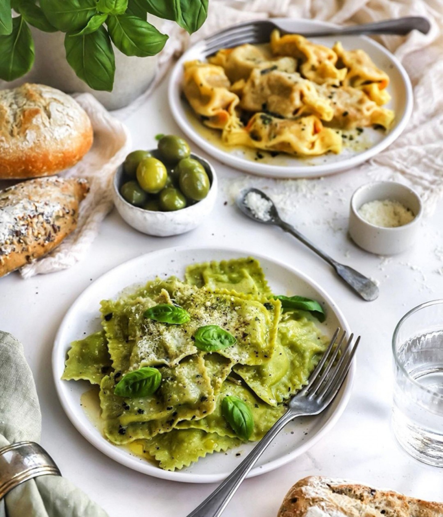green pesto pasta