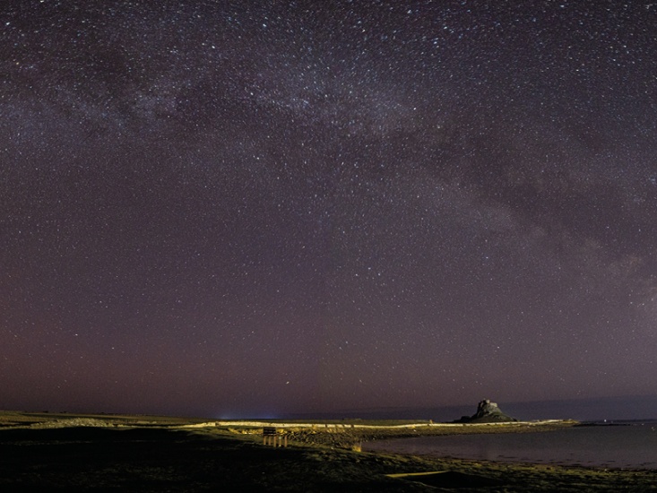Starry sky at the coast