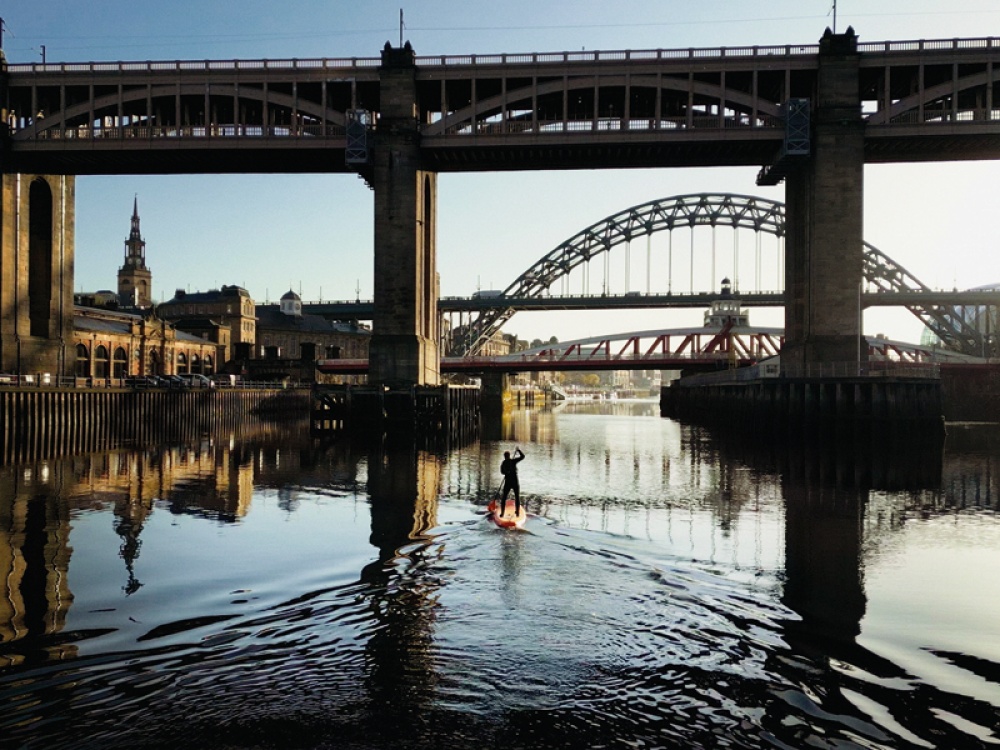 paddleboarding