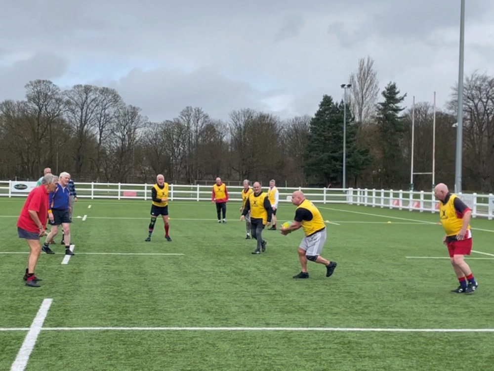 older players at Walk Touch Rugby