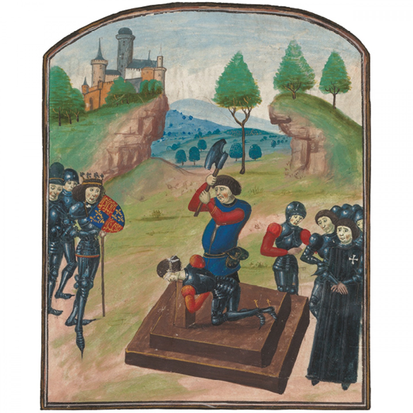 Illustration of the Beheading of Edmund Beaufort, 1471