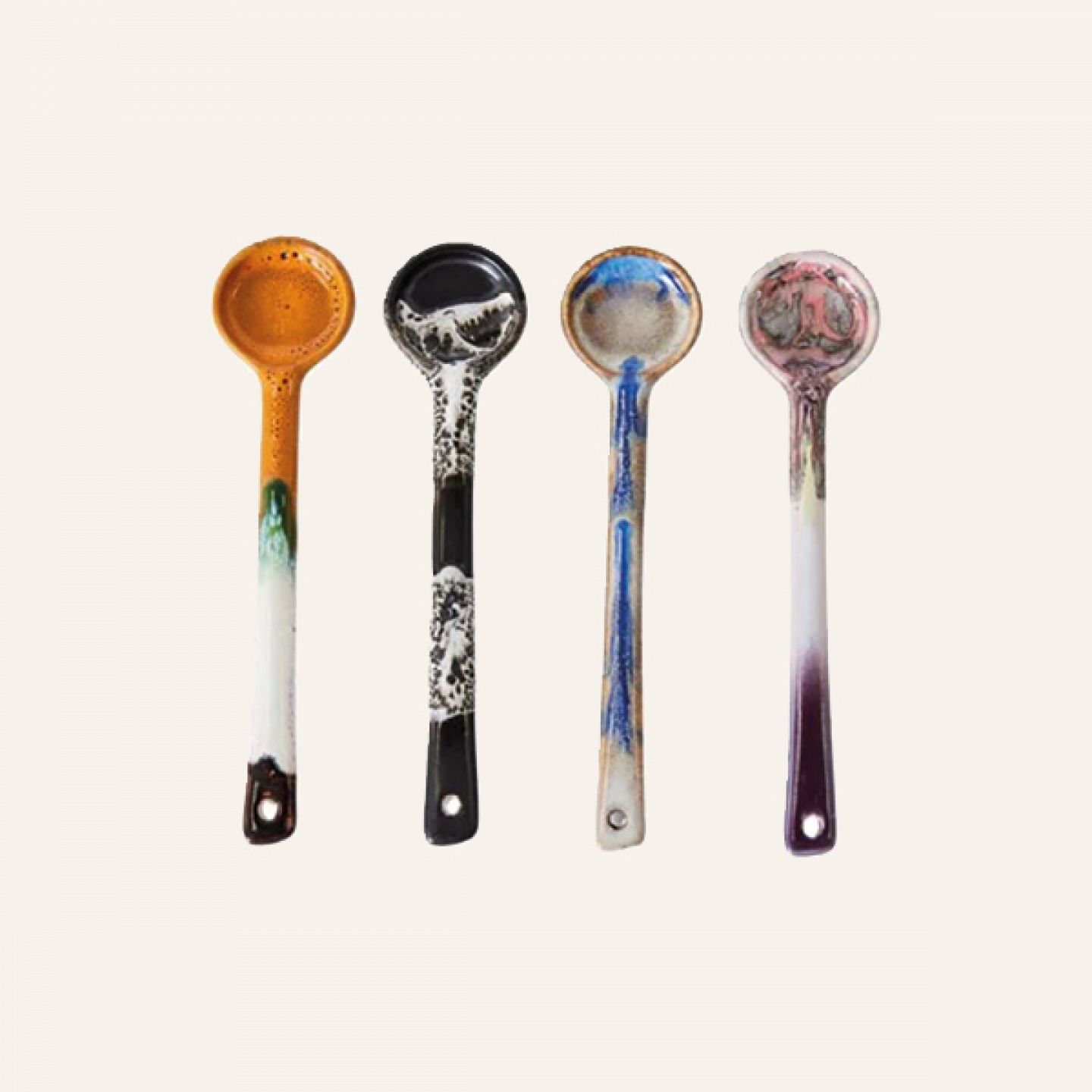70s ceramic spoons