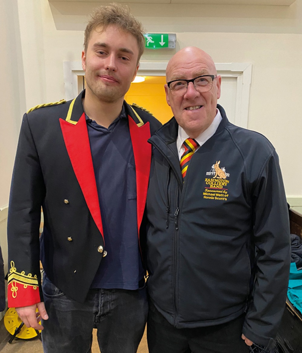 Sam with Peter Lawson