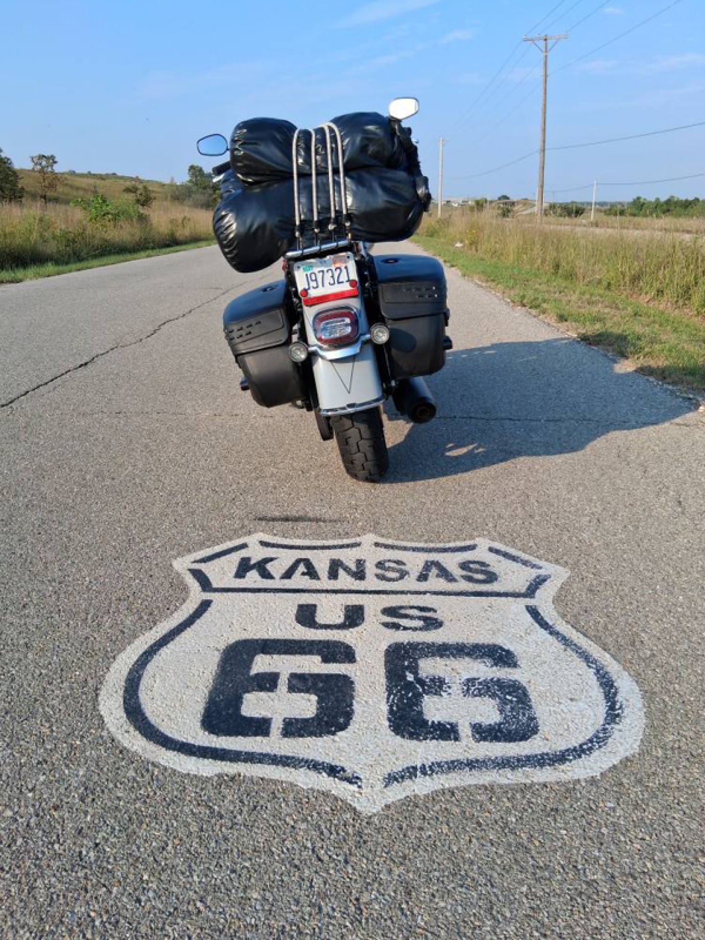 Harley Davison loaded up on route 66