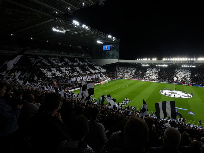 Newcastle United Football stadium on match day