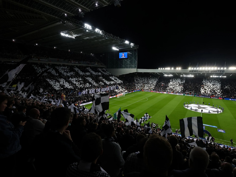 Newcastle United Football stadium on match day