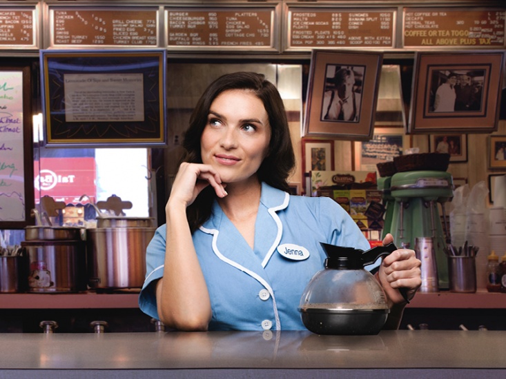 Chelsea Halfpenny in Waitress. Photo by Matt Crockett