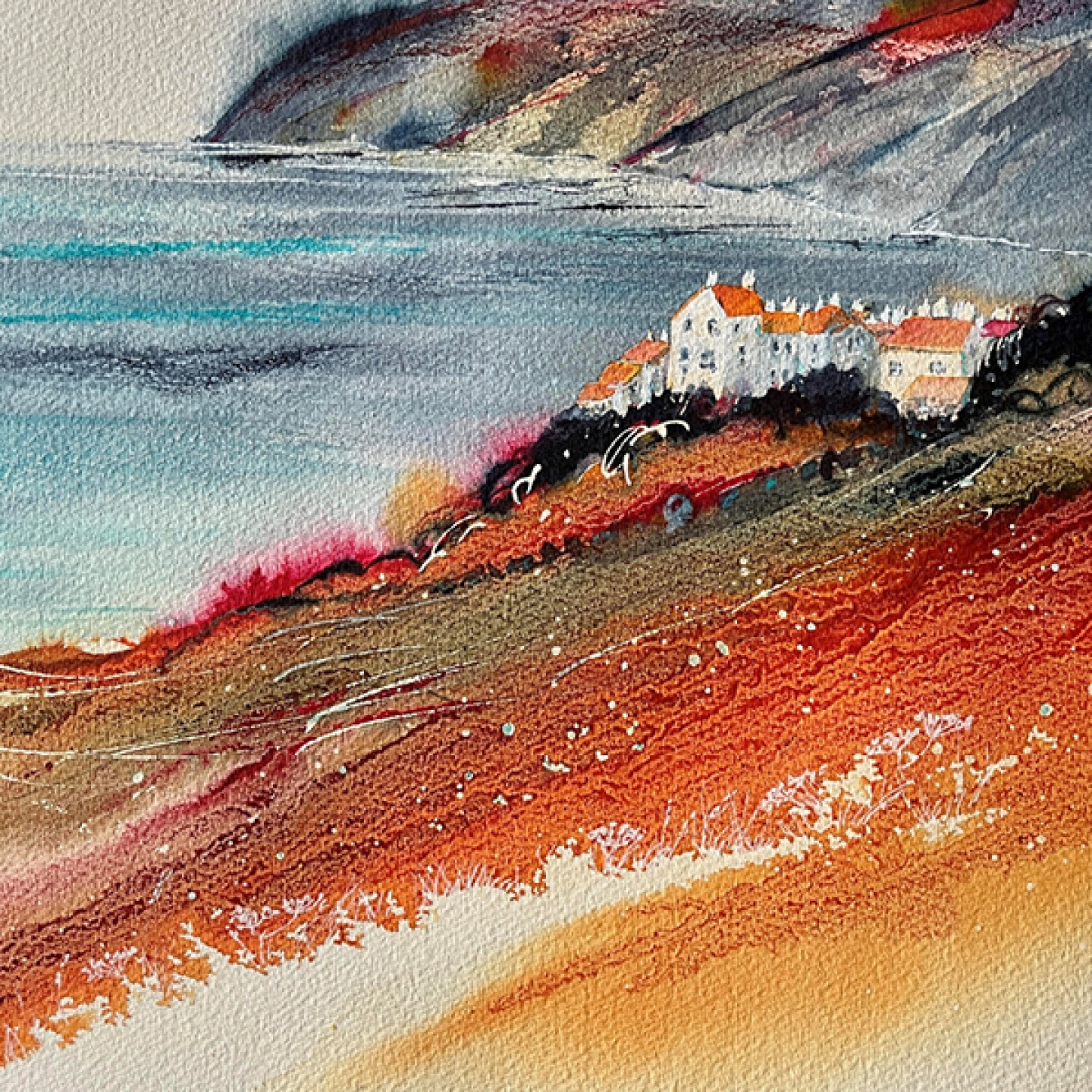 Colourful land and sea scape