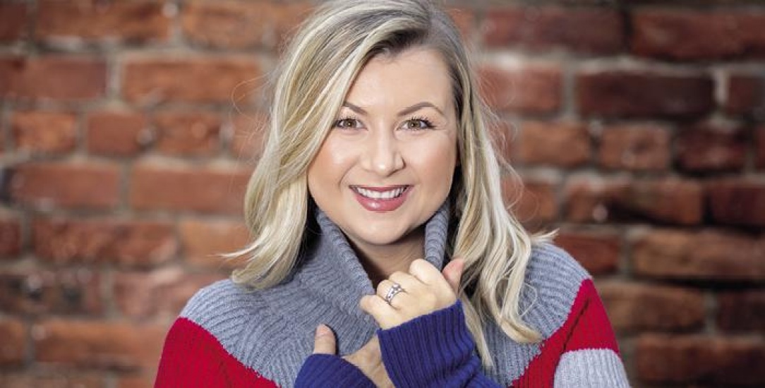 Rosie Ramsey wearing a turtle neck jumper