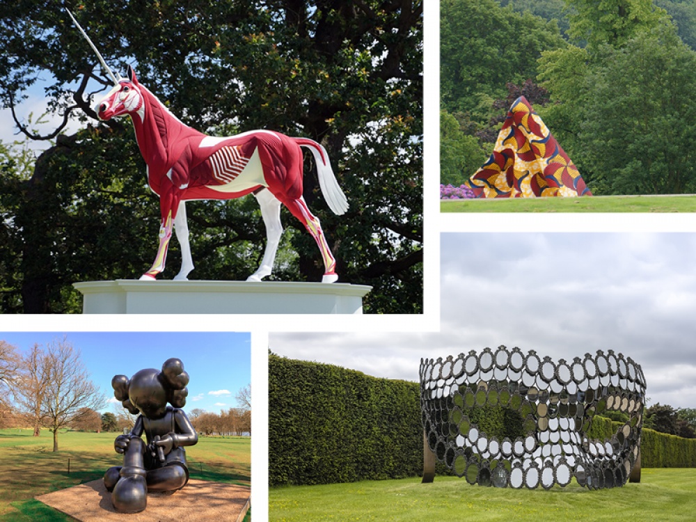 collage of sculptures from Yorkshire Sculpture Park