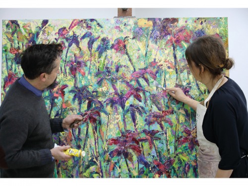 Abstract Artists Susi Bellamy and Enrique Azocar on their Colourful Collaboration