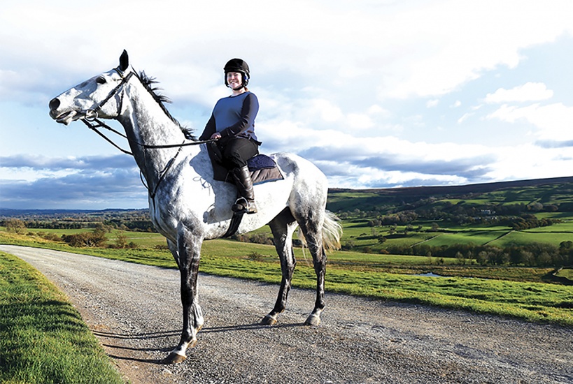 Gemma Hogg on her horse