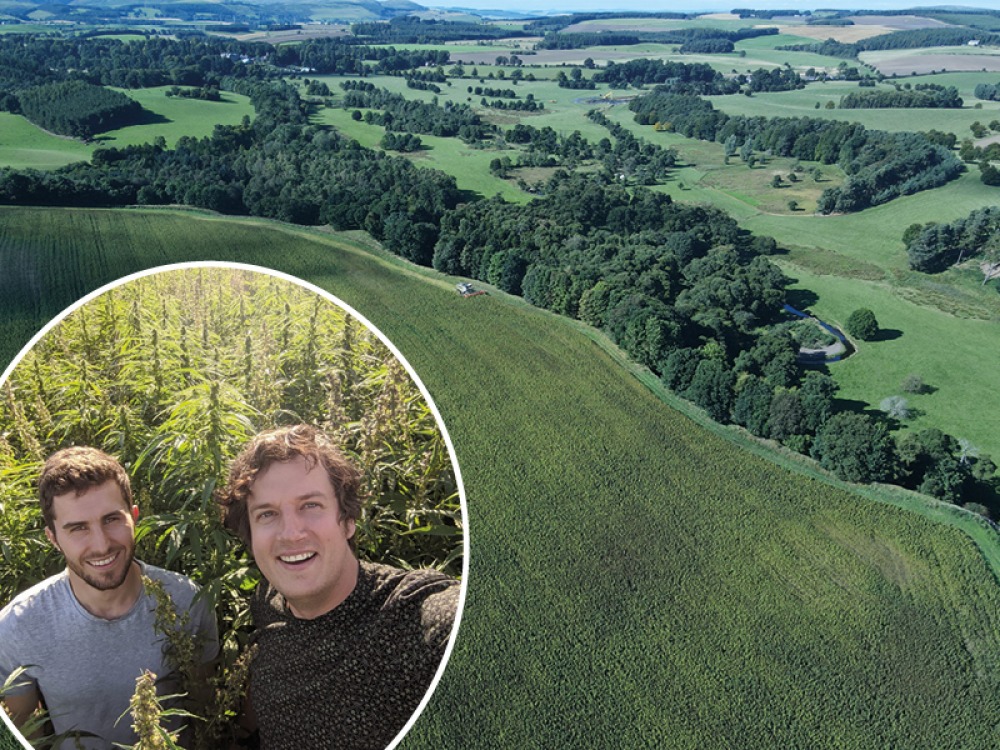 Hemp North Founders and drone farm land image