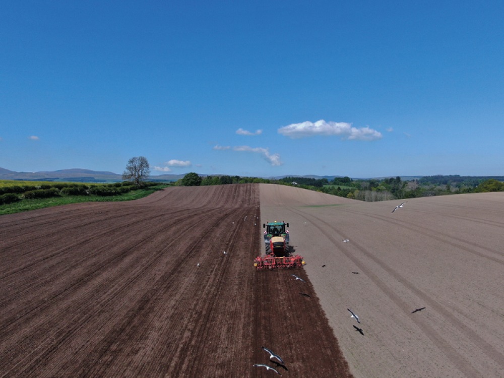 Tractor Ploughing field