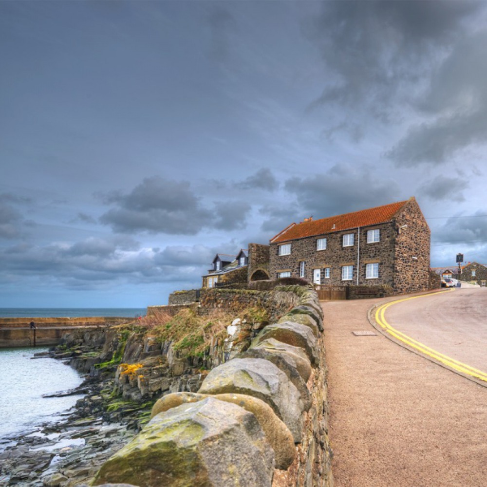 building by the sea