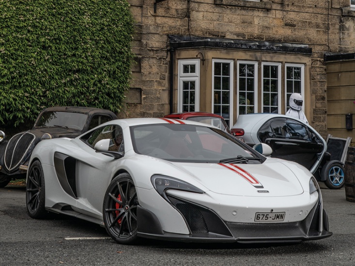 McLaren outside The Crown Inn