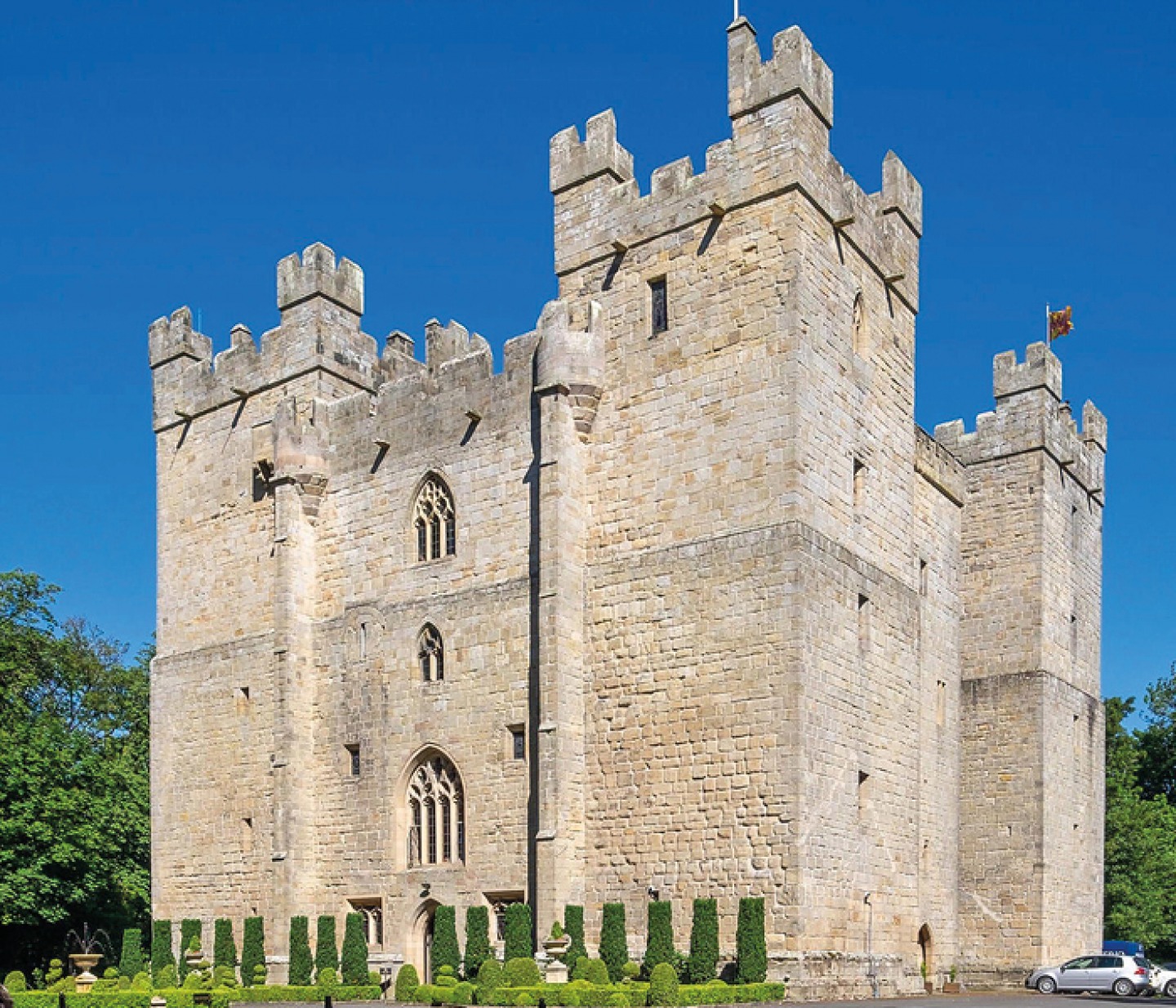 External shot of Langley Castle, Northumberland