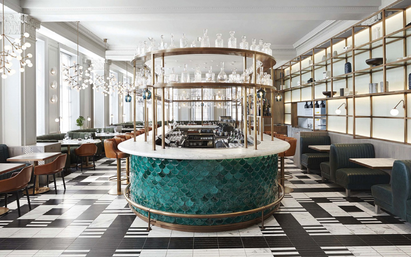Sleek bar area at Kimpton Blythswood Square
