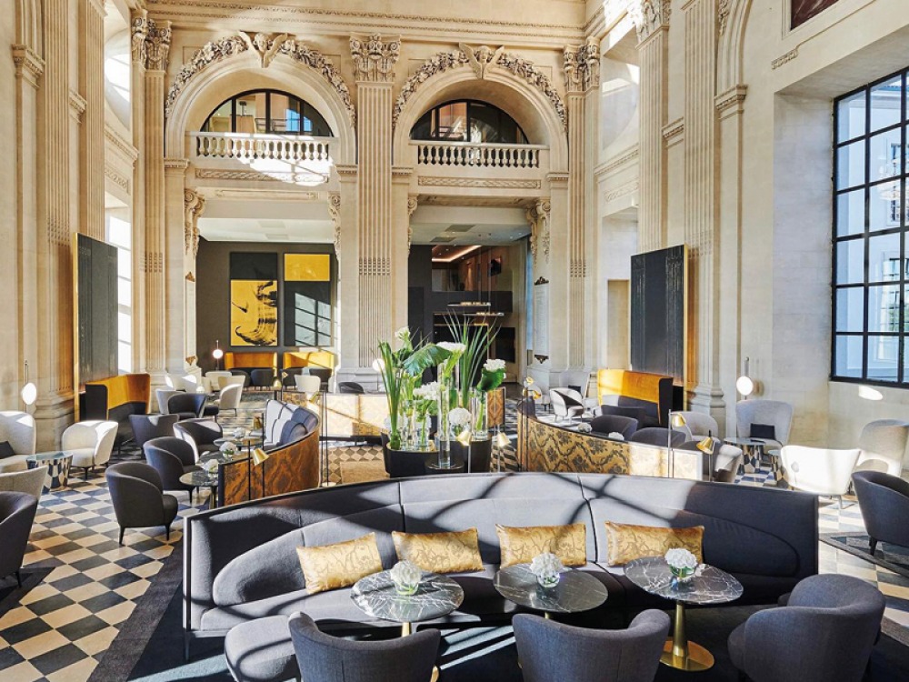 Lobby at The InterContinental Lyon Hotel Dieu