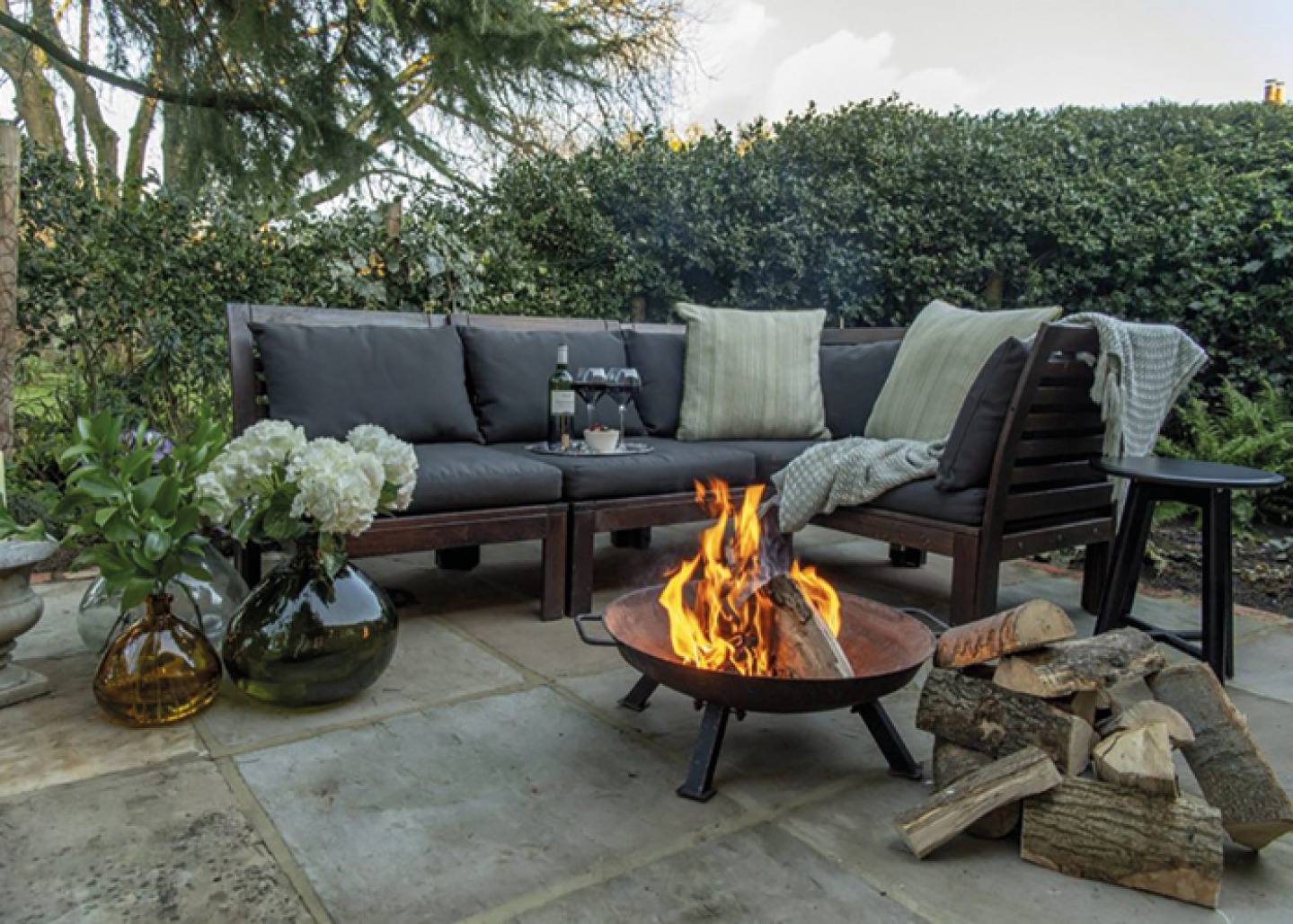 Outdoor seating at The Garden Shed